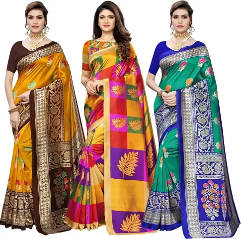 Trending Cotton Silk Saree with Blouse piece 