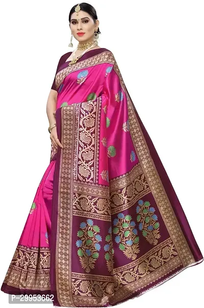 Stylish Fancy Art Silk Saree With Blouse Piece For Women-thumb2