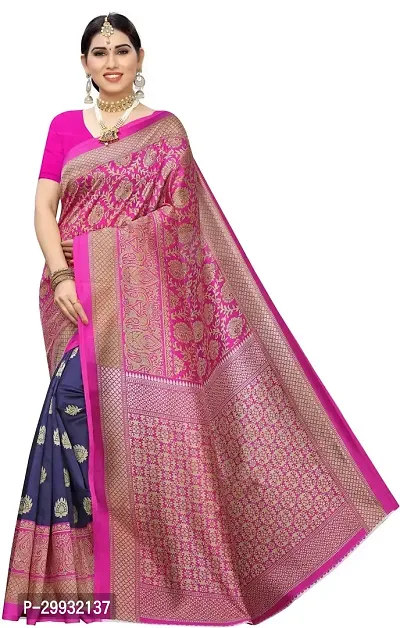 Stylish Fancy Art Silk Saree With Blouse Piece For Women-thumb0