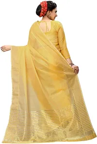 Stylish Fancy Cotton Silk Saree With Blouse Piece For Women-thumb2