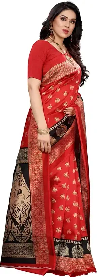 Stylish Fancy Art Silk Saree With Blouse Piece For Women-thumb2