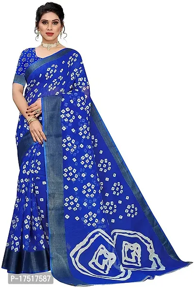 Women Stylish Cotton Silk Printed Saree with Blouse piece
