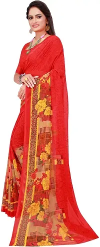 Stylish Fancy Georgette Saree With Blouse Piece For Women-thumb4