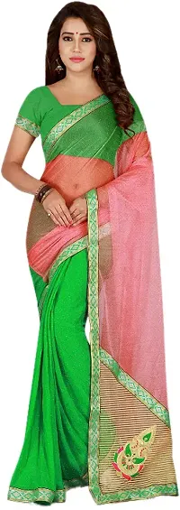 Silk Blend Sarees with Blouse Piece