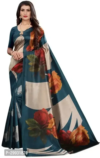 Stylish Fancy Art Silk Saree With Blouse Piece For Women-thumb0