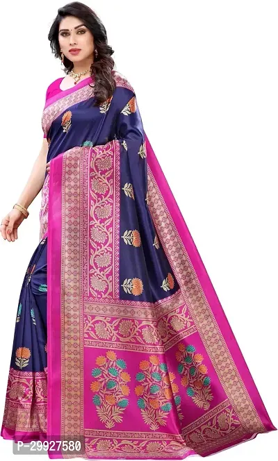 Stylish Fancy Cotton Silk Saree With Blouse Piece For Women-thumb2