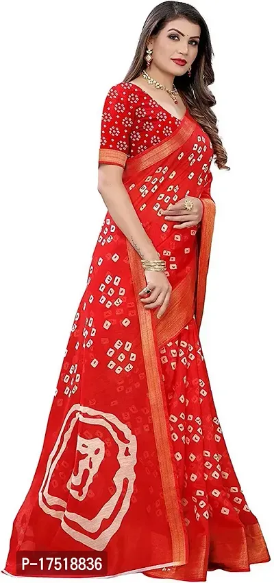 Women Stylish Cotton Silk Printed Saree with Blouse piece-thumb4