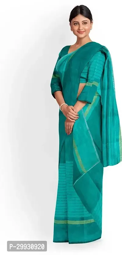 Stylish Fancy Cotton Silk Saree With Blouse Piece For Women