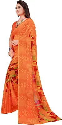 Stylish Fancy Georgette Saree With Blouse Piece For Women-thumb4