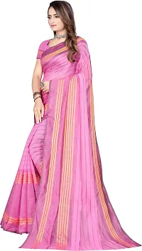 Stylish Fancy Cotton Silk Saree With Blouse Piece For Women-thumb1