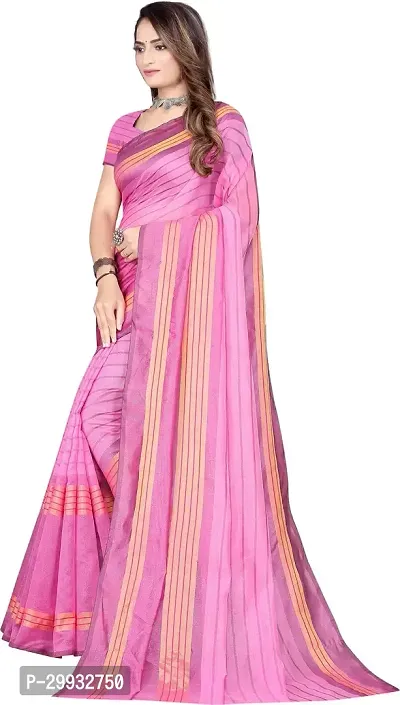 Stylish Fancy Cotton Silk Saree With Blouse Piece For Women-thumb2