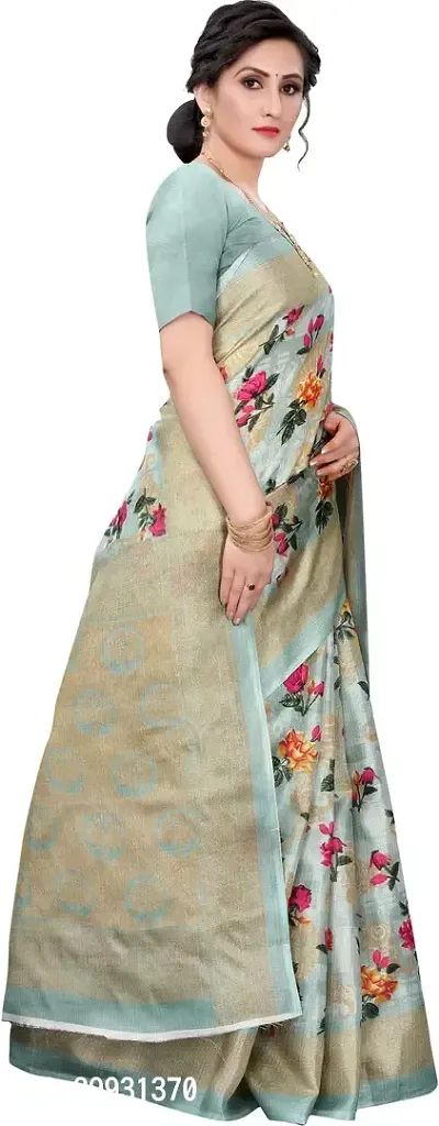 Stylish Fancy Art Silk Saree With Blouse Piece For Women-thumb5