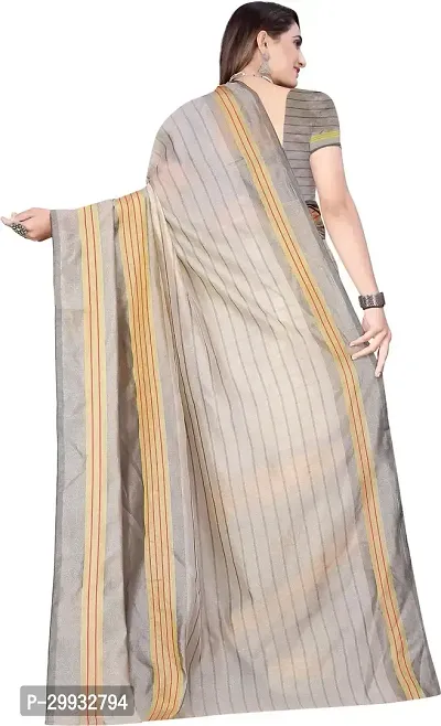 Stylish Fancy Cotton Silk Saree With Blouse Piece For Women-thumb3