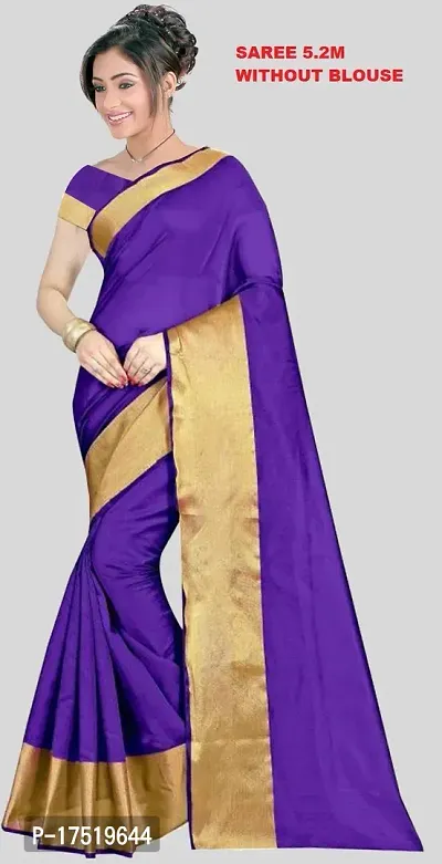 Women Stylish Art Silk Printed Saree without Blouse piece-thumb0