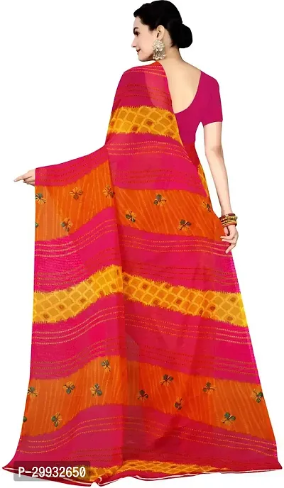 Stylish Fancy Georgette Saree With Blouse Piece For Women-thumb2