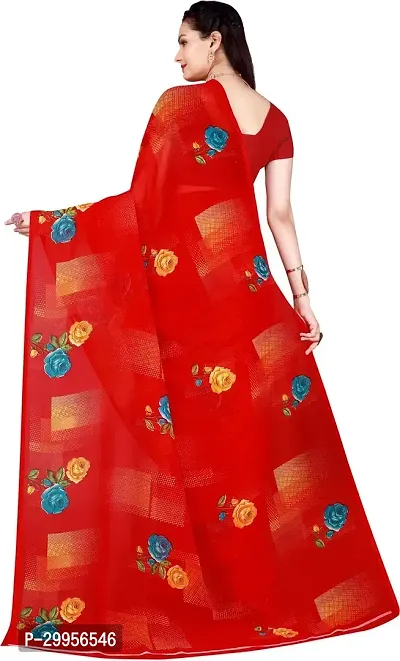 Stylish Fancy Georgette Saree With Blouse Piece For Women-thumb4