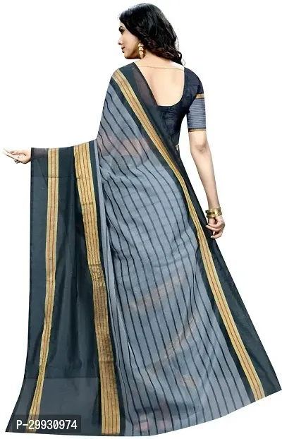 Stylish Fancy Cotton Silk Saree With Blouse Piece For Women-thumb2