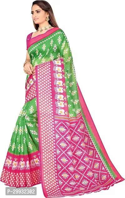 Stylish Fancy Art Silk Saree With Blouse Piece For Women-thumb3