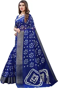 Women Stylish Cotton Silk Printed Saree with Blouse piece-thumb1