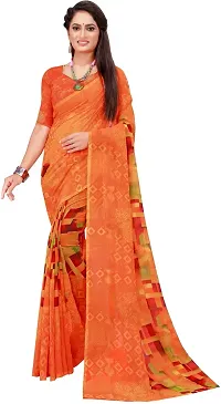 Stylish Fancy Georgette Saree With Blouse Piece For Women Pack Of 2-thumb2