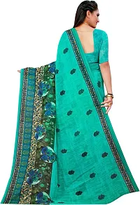 Stylish Fancy Georgette Saree With Blouse Piece For Women-thumb2