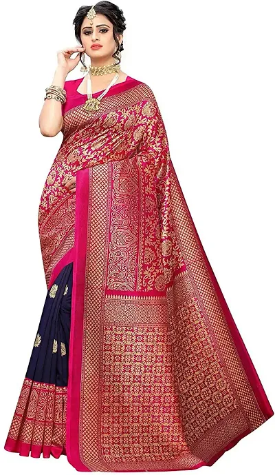 Classic Art Silk Printed Sarees with Blouse piece