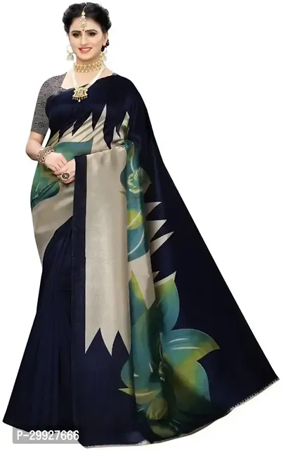 Stylish Fancy Art Silk Saree With Blouse Piece For Women-thumb0