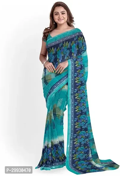 Stylish Fancy Georgette Saree With Blouse Piece For Women