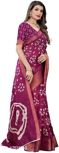 Women Stylish Cotton Silk Printed Saree with Blouse piece-thumb4