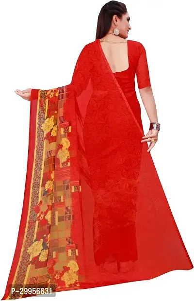 Stylish Fancy Georgette Saree With Blouse Piece For Women-thumb4