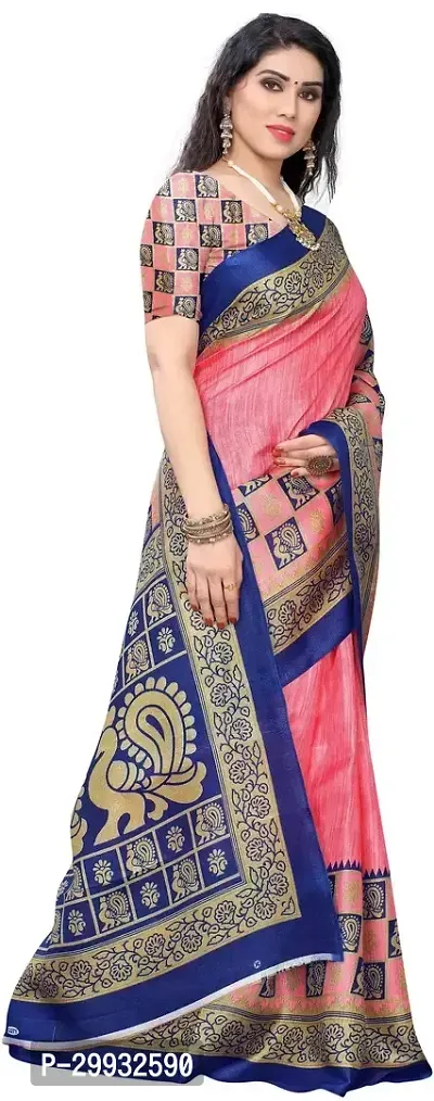 Stylish Fancy Art Silk Saree With Blouse Piece For Women-thumb3