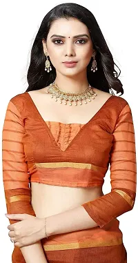 Stylish Fancy Cotton Silk Saree With Blouse Piece For Women-thumb3