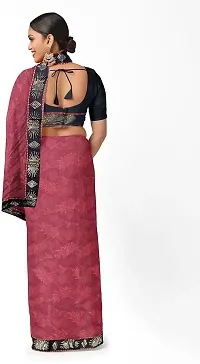 Stylish Fancy Lycra Saree With Blouse Piece For Women-thumb1