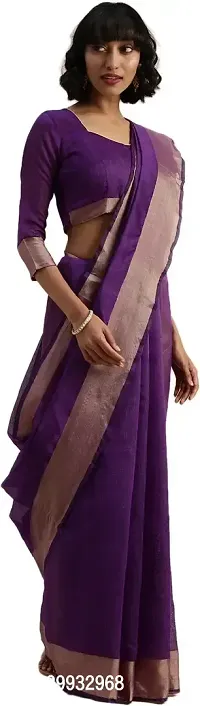 Stylish Fancy Art Silk Saree With Blouse Piece For Women-thumb0