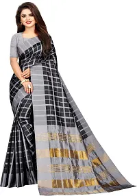 Women Stylish Art Silk Printed Saree with Blouse piece-thumb1