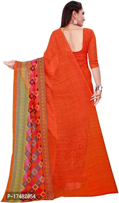 Women Stylish Georgette Printed Saree with Blouse piece-thumb5