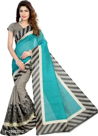 Stylish Fancy Art Silk Saree With Blouse Piece For Women-thumb0