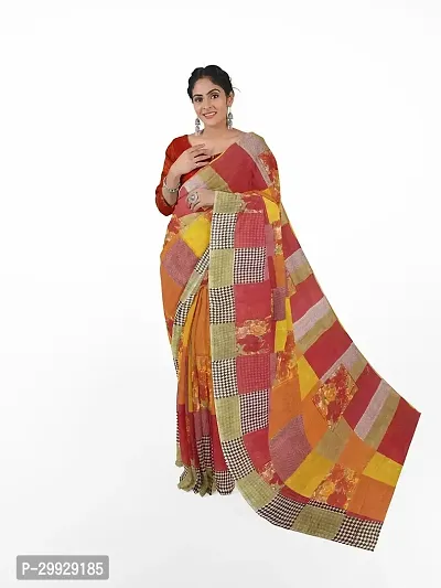 Stylish Fancy Georgette Saree With Blouse Piece For Women-thumb0