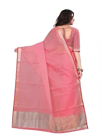 Women Stylish Cotton Silk Solid Saree with Blouse piece-thumb1