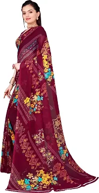 Stylish Fancy Georgette Saree With Blouse Piece For Women-thumb2