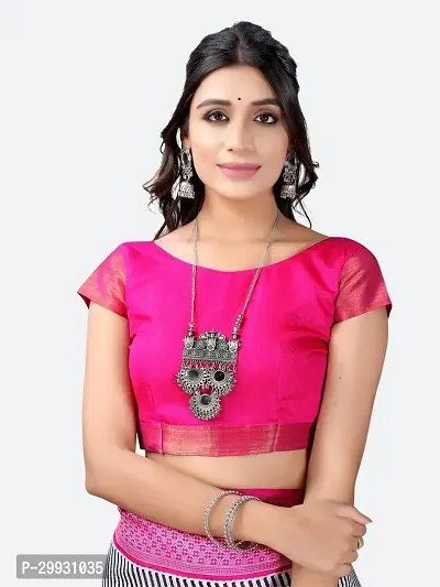 Stylish Fancy Art Silk Saree With Blouse Piece For Women-thumb5