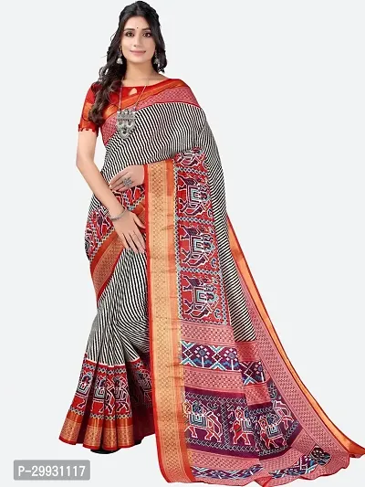 Stylish Fancy Art Silk Saree With Blouse Piece For Women-thumb0