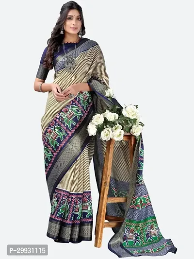 Stylish Fancy Art Silk Saree With Blouse Piece For Women-thumb2