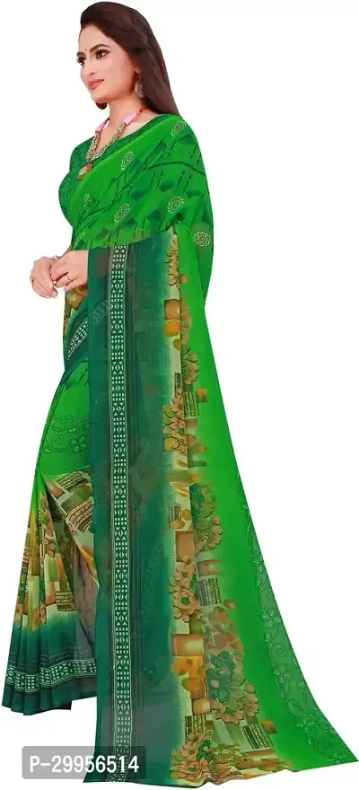 Stylish Fancy Georgette Saree With Blouse Piece For Women-thumb4