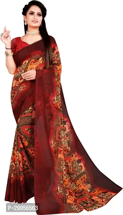 Stylish Fancy Georgette Saree With Blouse Piece For Women