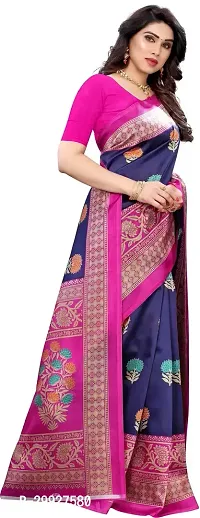 Stylish Fancy Cotton Silk Saree With Blouse Piece For Women-thumb3