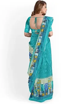 Stylish Fancy Georgette Saree With Blouse Piece For Women-thumb1