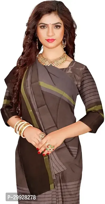 Stylish Fancy Cotton Silk Saree With Blouse Piece For Women-thumb0