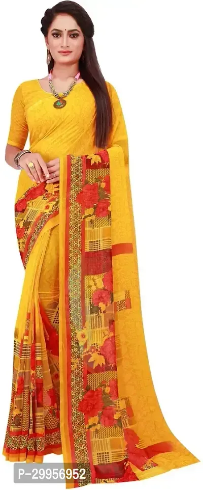 Stylish Fancy Georgette Saree With Blouse Piece For Women Pack Of 2-thumb2