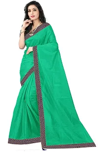 Women Stylish Art Silk Self Pattern Saree with Blouse piece-thumb1